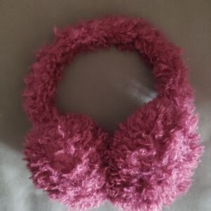 Plush Faux Fur Pink Ear Muffs - Cozy Winter Earmuffs